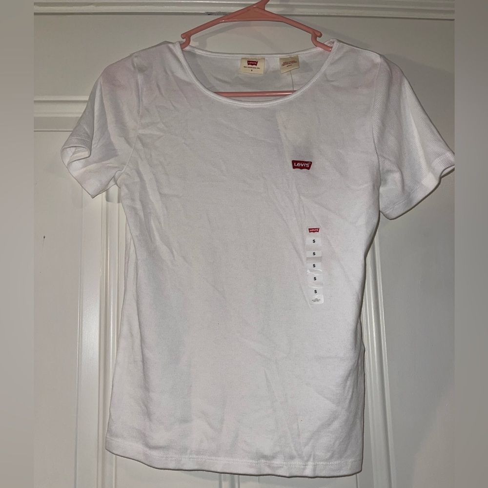 Levi's Classic White Tee with Red Logo